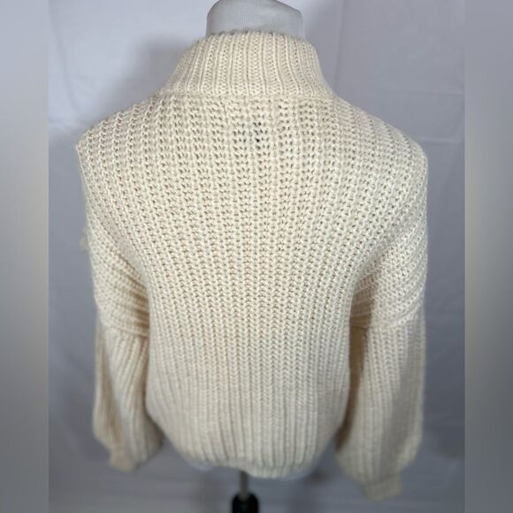 Universal Thread Wool blend Knitted mock turtleneck cozy sweater balloon sleeve - Picture 5 of 10
